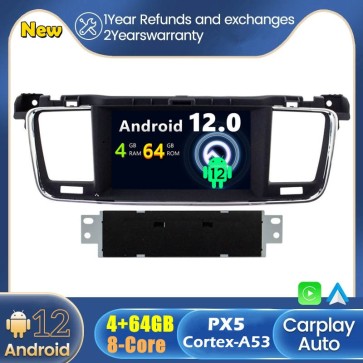 Android 12 Car Stereo Navigatore GPS Navigazione per Peugeot 508 (Dal 2010)-1