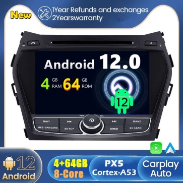 Android 12 Car Stereo Navigatore GPS Navigazione per Hyundai Santa Fe (2013-2017)-1