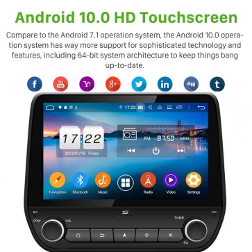 9" Android 10.0 Autoradio Navigatore GPS Specifico per Ford Fiesta (2017-2022)-1