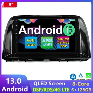 9" Android 13.0 Car Stereo Navigatore GPS Navigazione per Mazda 6 III (2012-2017)-1