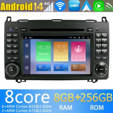 9" Android 14.0 Autoradio con Navigatore GPS per Mercedes Vito W639 (2006-2018)-1