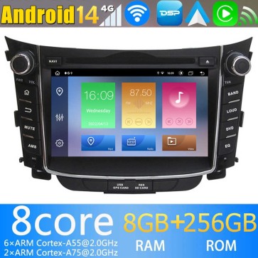 7" Android 14.0 Autoradio con Navigatore GPS per Hyundai i30 (2011-2017)-1