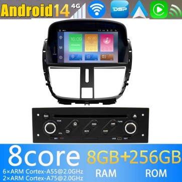 7" Android 14.0 Autoradio con Navigatore GPS per Peugeot 207 (2006-2015)-1