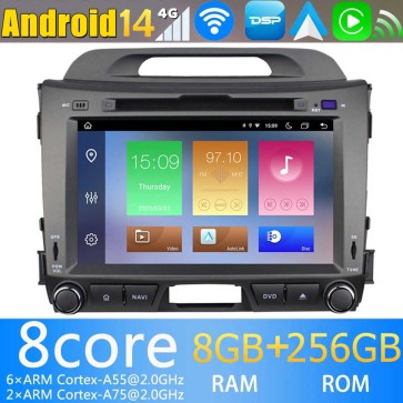 8" Android 14.0 Autoradio con Navigatore GPS per Kia Sportage (2010-2015)-1