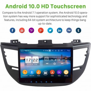 10" Android 10.0 Autoradio Navigatore GPS Specifico per Hyundai ix35 (2015-2018)-1