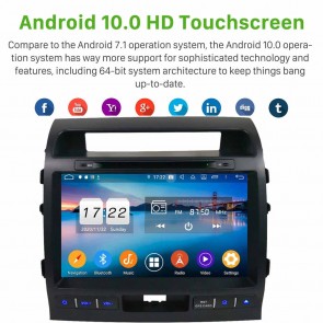 10" Android 10.0 Autoradio Navigatore GPS Specifico per Toyota Land Cruiser 200 (Dal 2007)-1
