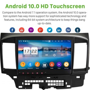 10" Android 10.0 Autoradio Navigatore GPS Specifico per Mitsubishi Lancer (2006-2016)-1