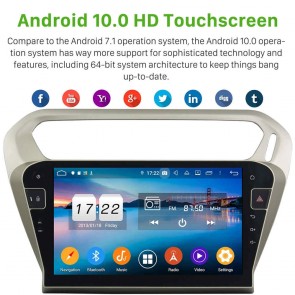 10" Android 10.0 Autoradio Navigatore GPS Specifico per Peugeot 301 (Dal 2012)-1