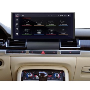 Audi A8 Android 13 Autoradio Lettore Stereo Navigazione GPS con 8GB+128GB Bluetooth vivavoce DAB DSP WiFi 4G Wireless CarPlay - 12,3