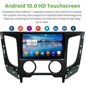 9" Android 10.0 Autoradio Navigatore GPS Specifico per Mitsubishi L200 (2015-2019)-1