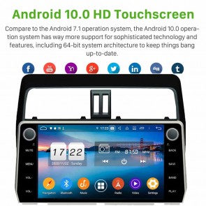 10" Android 10.0 Autoradio Navigatore GPS Specifico per Toyota Land Cruiser Prado J150 (2018-2020)-1