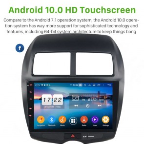 10" Android 10.0 Autoradio Navigatore GPS Specifico per Mitsubishi ASX (2010-2018)-1