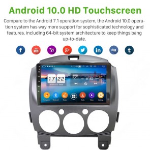 9" Android 10.0 Autoradio Navigatore GPS Specifico per Mazda 2 (2007-2014)-1