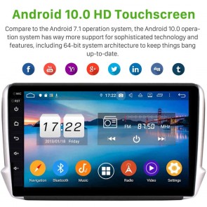 10" Android 10.0 Autoradio Navigatore GPS Specifico per Peugeot 208 (2012-2019)-1