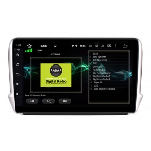 Peugeot 2008 Android 10 Autoradio Lettore DVD con 8-Core 4GB+64GB Touchscreen Bluetooth Comandi al volante Microfono DSP DAB CD SD USB 4G LTE WiFi MirrorLink OBD2 CarPlay - 10