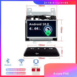 Android 10 Car Stereo Navigatore GPS Navigazione per Land Rover Freelander 2 (2006-2014)-1