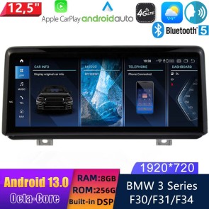 12,5" Android 13.0 Autoradio con Navigatore GPS Auto Stereo per BMW Serie 3 F30/F31/F34 (2012-2016)-1