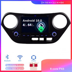 Android 10 Car Stereo Navigatore GPS Navigazione per Hyundai i10 (2013-2019)-1
