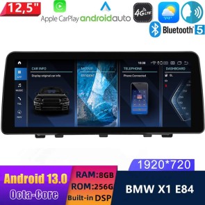 12,5" Android 13.0 Autoradio con Navigatore GPS Auto Stereo per BMW X1 E84 (2009-2015)-1