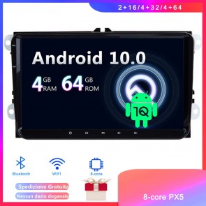 Android 10 Car Stereo Navigatore GPS Navigazione per VW Sharan (2010-2019)-1