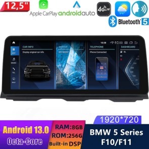 12,5" Android 13.0 Autoradio con Navigatore GPS Auto Stereo per BMW Serie 5 F10/F11 (2010-2017)-1