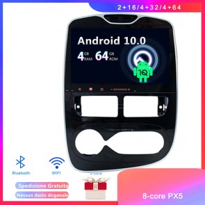 Android 10 Car Stereo Navigatore GPS Navigazione per Renault Clio (2012-2019)-1