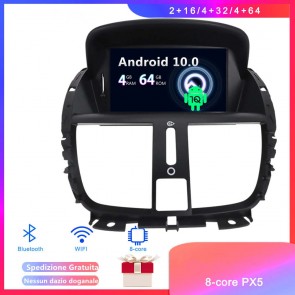 Android 10 Car Stereo Navigatore GPS Navigazione per Peugeot 207 (2006-2014)-1