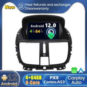 Android 12 Car Stereo Navigatore GPS Navigazione per Peugeot 207 (2006-2014)-1