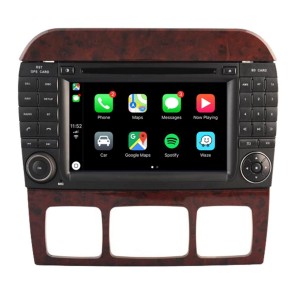Mercedes Classe S W220 Android 12.0 Autoradio Lettore DVD con 7 Pollici Display Bluetooth Vivavoce DAB USB 4G WiFi OBD2 Carplay - Android 12 Car Stereo Navigatore GPS Navigazione per Mercedes Classe S W220 (1998-2005)