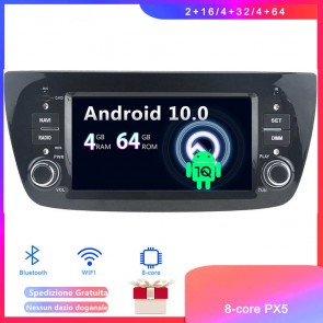 Android 10 Car Stereo Navigatore GPS Navigazione per Fiat Doblò (2010-2015)-1