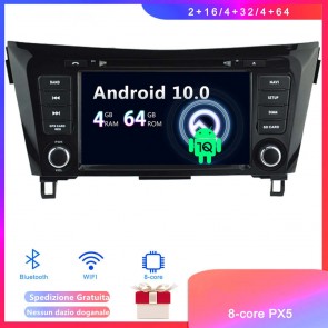 Android 10 Car Stereo Navigatore GPS Navigazione per Nissan X-Trail (2013-2019)-1