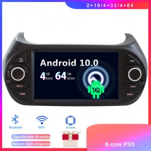 Android 10 Car Stereo Navigatore GPS Navigazione per Fiat Fiorino (Dal 2007)-1