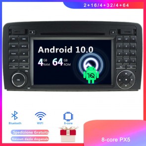 Android 10 Car Stereo Navigatore GPS Navigazione per Mercedes Classe R W251 (2006-2015)-1