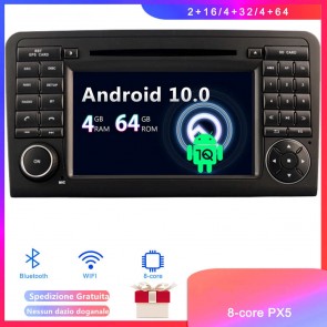 Android 10 Car Stereo Navigatore GPS Navigazione per Mercedes ML W164 (2005-2012)-1