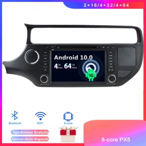 Android 10 Car Stereo Navigatore GPS Navigazione per Kia Rio (2015-2017)-1