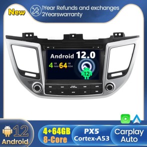 Android 12 Car Stereo Navigatore GPS Navigazione per Hyundai Tucson (2015-2018)-1