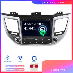 Android 10 Car Stereo Navigatore GPS Navigazione per Hyundai ix35 (2015-2018)-1