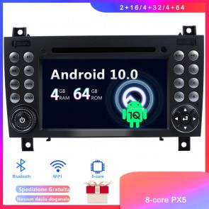 Android 10 Car Stereo Navigatore GPS Navigazione per Mercedes SLK R171 (2004-2011)-1