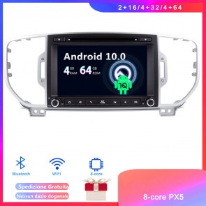 Android 10 Car Stereo Navigatore GPS Navigazione per Kia Sportage (2016-2019)-1
