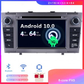 Android 10 Car Stereo Navigatore GPS Navigazione per Toyota Avensis (2009-2018)-1