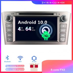 Android 10 Car Stereo Navigatore GPS Navigazione per Toyota Avensis (2003-2009)-1
