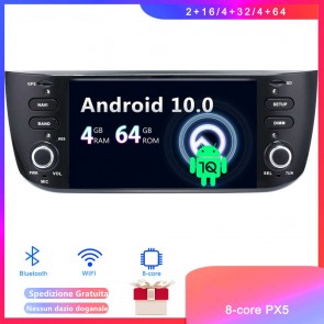 Android 10 Car Stereo Navigatore GPS Navigazione per Fiat Punto (Dal 2010)-1