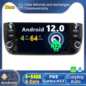 Android 12 Car Stereo Navigatore GPS Navigazione per Fiat Punto Evo (Dal 2009)-1