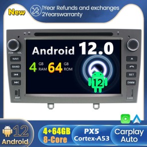 Android 12 Car Stereo Navigatore GPS Navigazione per Peugeot 308 (2007-2013)-1