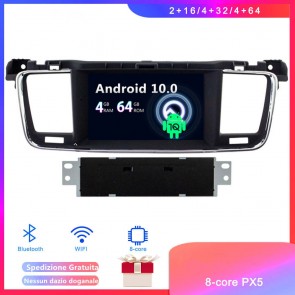 Android 10 Car Stereo Navigatore GPS Navigazione per Peugeot 508 (Dal 2010)-1