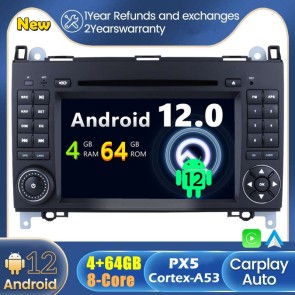 Mercedes W169 Android 12.0 Autoradio Lettore DVD con 9 Pollici Display Bluetooth Vivavoce DAB USB 4G WiFi OBD2 Carplay - Android 12 Car Stereo Navigatore GPS Navigazione per Mercedes Classe A W169 (2004-2012)