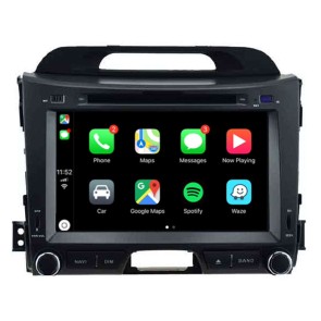 Kia Sportage Android 12.0 Autoradio Lettore DVD con 9 Pollici Display Bluetooth Vivavoce DAB USB 4G WiFi OBD2 Carplay - Android 12 Car Stereo Navigatore GPS Navigazione per Kia Sportage (2010-2016)