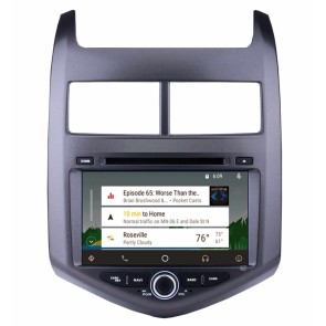 Chevrolet Aveo Android 12.0 Autoradio Lettore DVD con 8 Pollici Display Bluetooth Vivavoce DAB CD SD USB 4G WiFi OBD2 Carplay - Android 12 Car Stereo Navigatore GPS Navigazione per Chevrolet Aveo (Dal 2011)