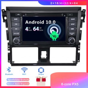 Android 10 Car Stereo Navigatore GPS Navigazione per Toyota Yaris (2013-2017)-1