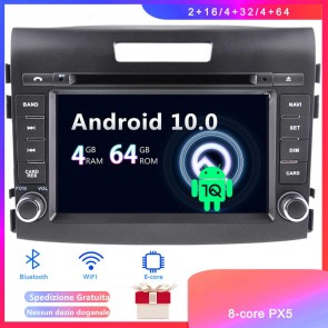 Android 10 Car Stereo Navigatore GPS Navigazione per Honda CR-V (2012-2017)-1